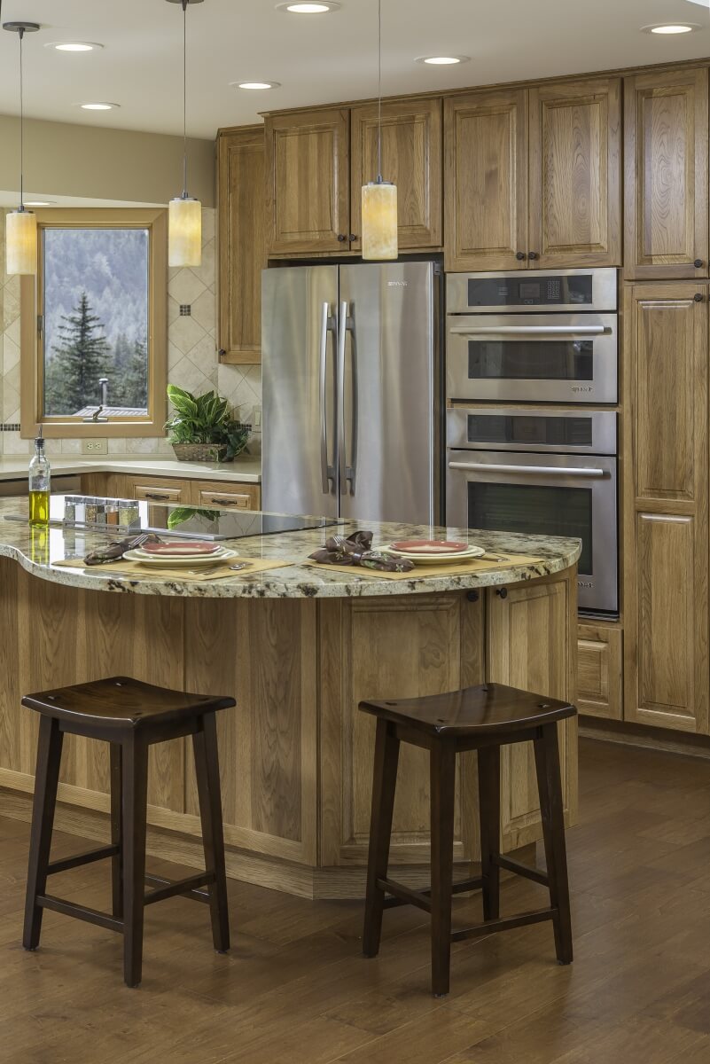 Design by Danielle Bohn, CKBD of Creative Kitchen Designs, Alaska featuring an example of a Cook Zone in a Dura Supreme kitchen.