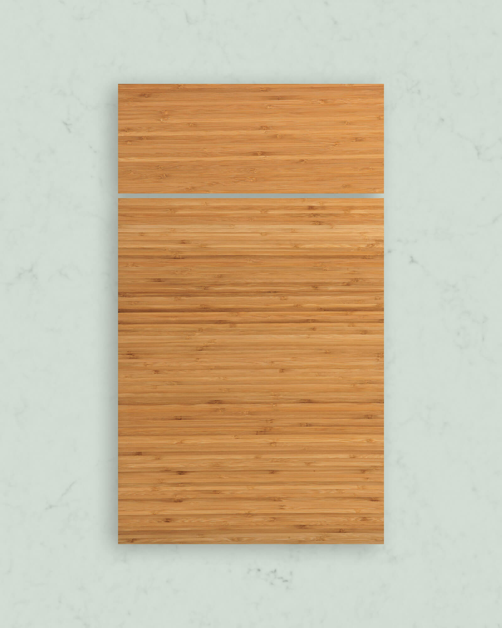 Dura Supreme's Metro-Horizontal door style shown in Natural Bamboo. 