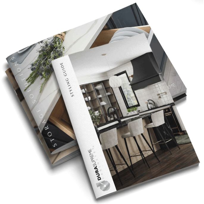 A stack of Brochures for shopping for cabinets/