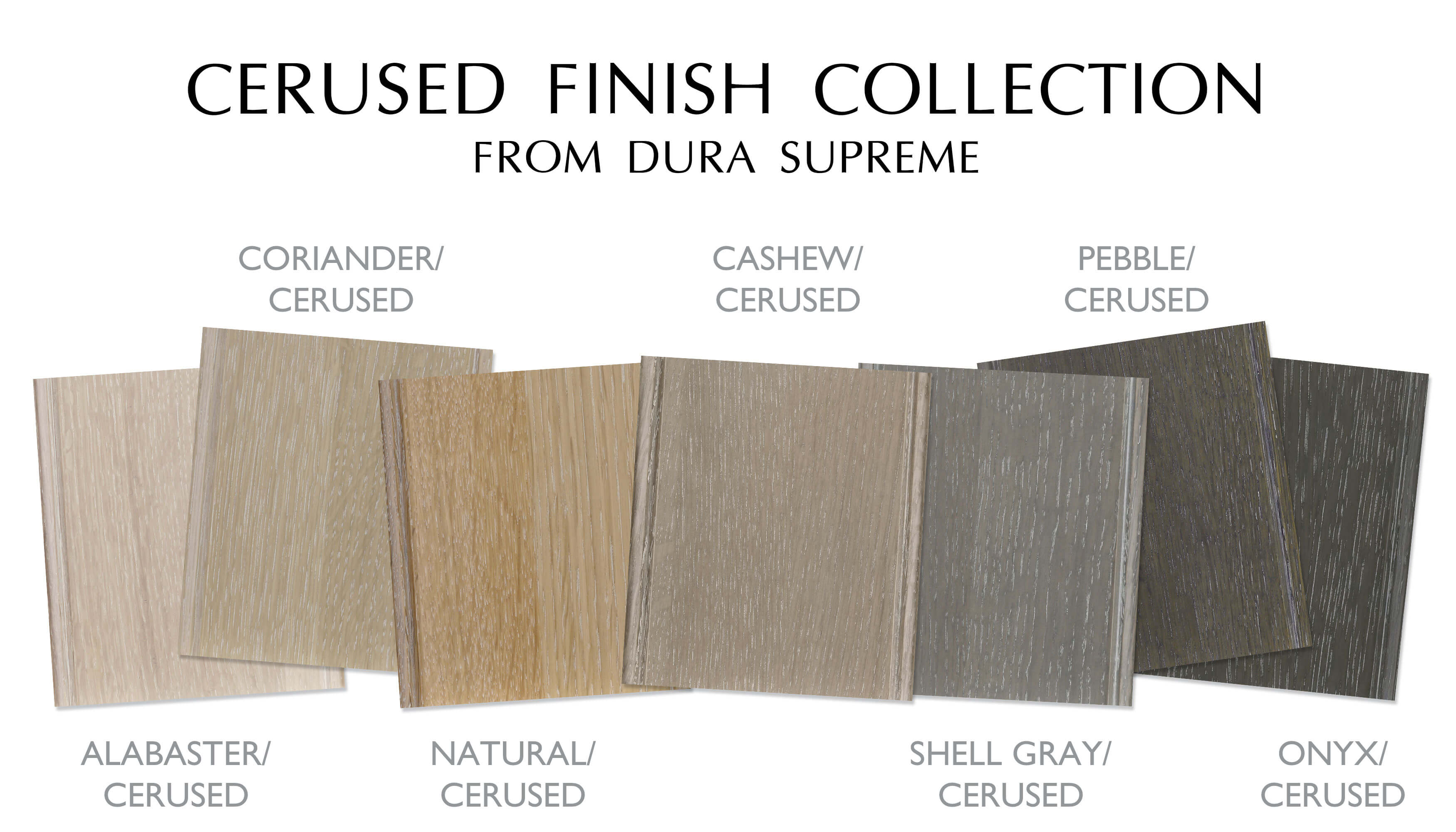 Cerused Finish Collection for kitchen and bath cabinets by Dura Supreme Cabinetry