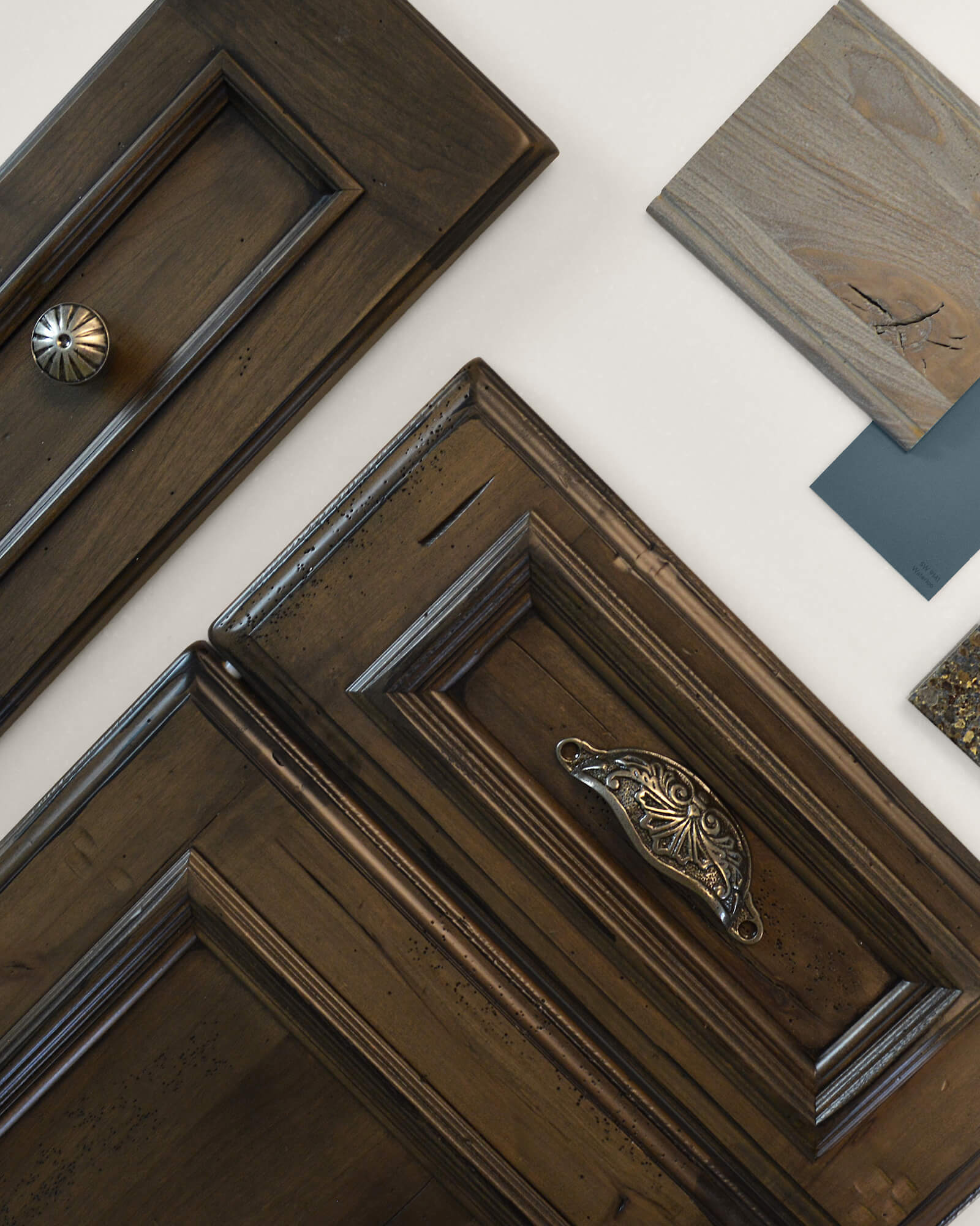 Dura Supreme Cabinetry is shown in the St. Augustine door style and drawer in the Montego door style both in the Heavy Heirloom 
